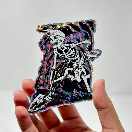 me when i dig Prismatic Sticker