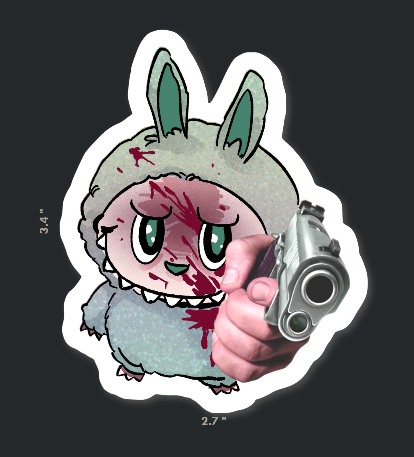 Labublast 'em Sticker